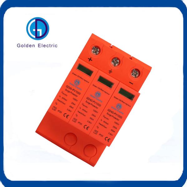 20ka SPD House Power Surge Protector 3p DC 1000V Protector Arrester Device DIN Rail Lightning Protection
