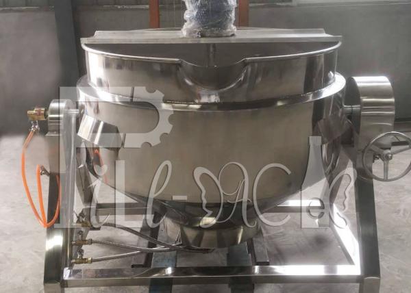Capacidade 400L Tiltable da chaleira Jacketed industrial de aço inoxidável elétrica do vapor do aquecimento