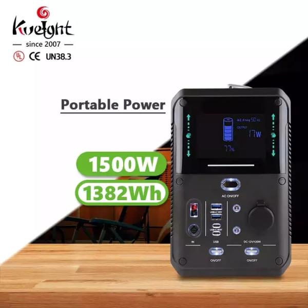 Banco do poder de Ion Power Station Solar Generators Lifepo4 do lítio de Lifepo4 1500w