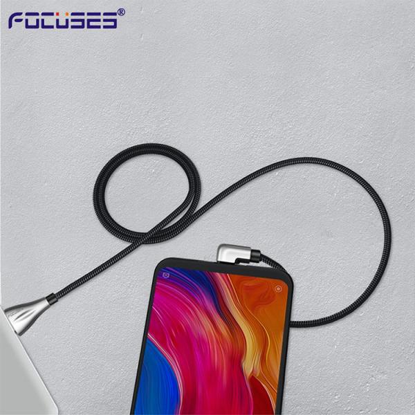 L Shaped OD 3.5mm 90 Degree Angle USB C Cable Zinc Alloy