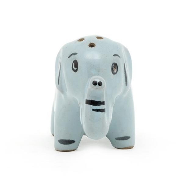 Голубой 3D-образный животный керамика каменное изделие Соль и перец с декалом на глазуре