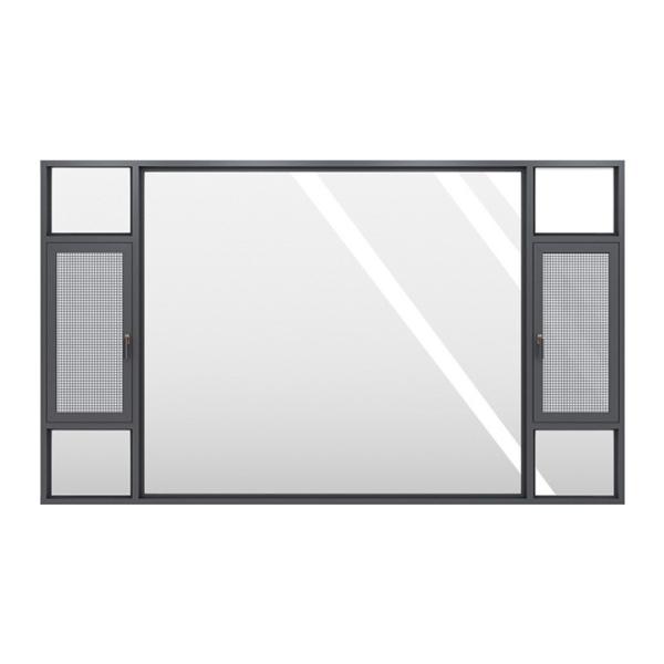 Chambre d'aluminium à double vitrage vitrée insonorisée fenêtres pour les rideaux suspendus