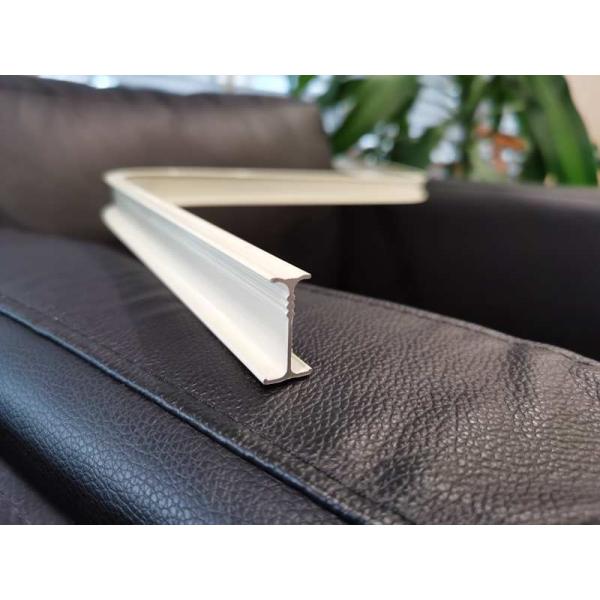 Silver Color Square Curtain Rail Tracks For Bay Windows