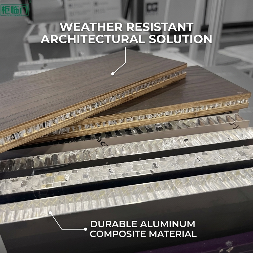 Fireproof Wood Aluminium Composite Panel For Commercial And Residential Projects