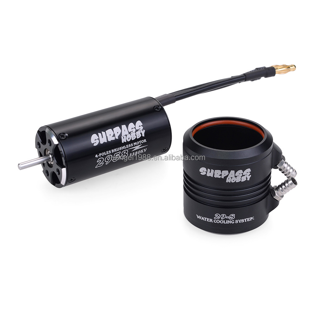 Waterproof 2958 3380KV Motor W/ Water Cooling  70A Brushless ESC Programming Card For RC Boat Toy Parts