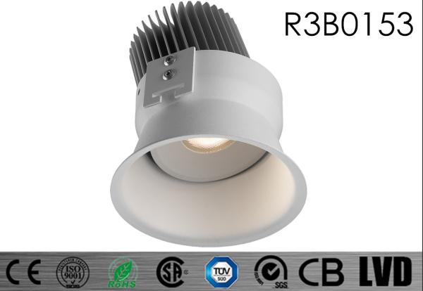 11W Dia90*H103MM Round Slim Trim 2700-3000K IP20 300mA 15/25/36/60degs White Aluminum Tiltable Recessed LED Downlights
