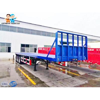 Reboque do frete 12M Flatdeck Container Semi de Genron GV030012