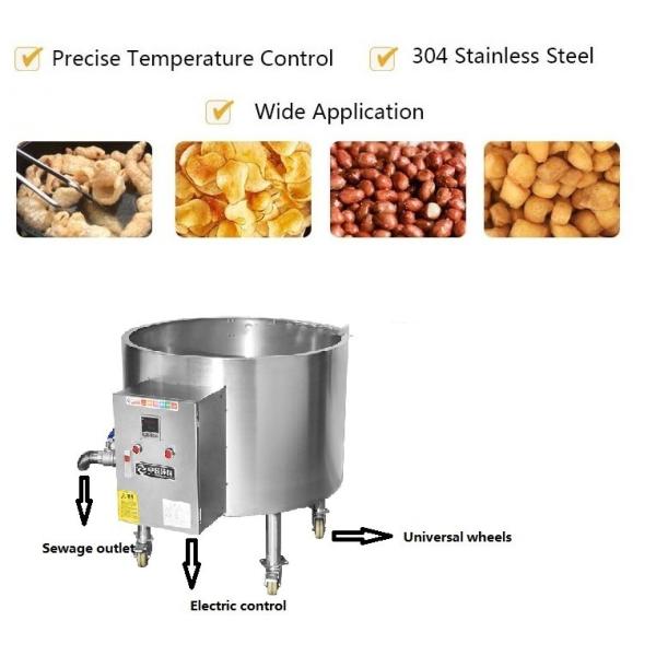 peixes elétricos Fried Chicken Durable Material Potato Chips Fryer da frigideira do gás 140L