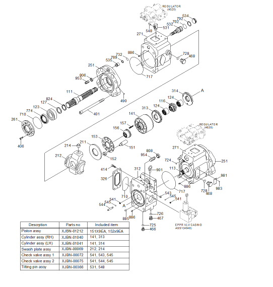 31Q7-10010 31Q6-10050 Hydraulic Piston Pump Assembly For R215-7 R225-5 R265-9 Excavator