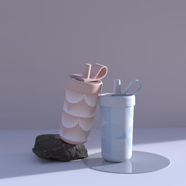 375ml Stainless Steel Double Wall Vacuum Insulated Tumblers With Straw