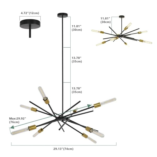 Elegant LED Pendant Ceiling Light Versatile Chandelier Eastyn Chandelier（WH-AP-643）