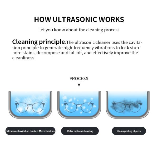 Electric Ultrasonic Dental Cleaner 650ml Tank With 40khz Frequency