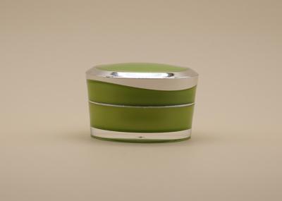 Luxury Green Plastic Cream Jars Leak Proof Reliable Stable Performance