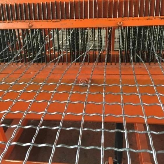 100X100 mm Crimped Wire Woven Vibrating Crusher Screen Mesh