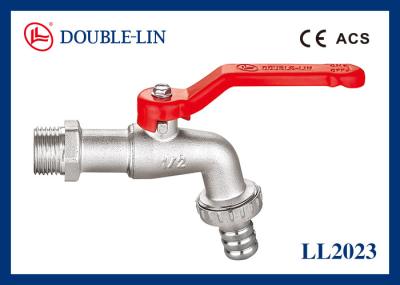Steel Handle 1/2 x 3/4 SS304 Outlet Brass Bibcocks