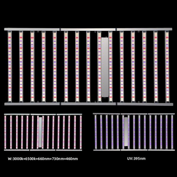 AD Dimmable Two Channels 1600W UV Led Plant Grow Light Bar Foldable Indoor Commercial LM301H EVO 281B Full Spectrum IR