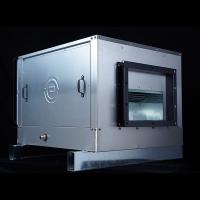 Ventilador centrífugo eficiente con gabinete de suministro de aire con conductos Sistema de refrigeración de cortina de agua mejorado para cocinas comerciales