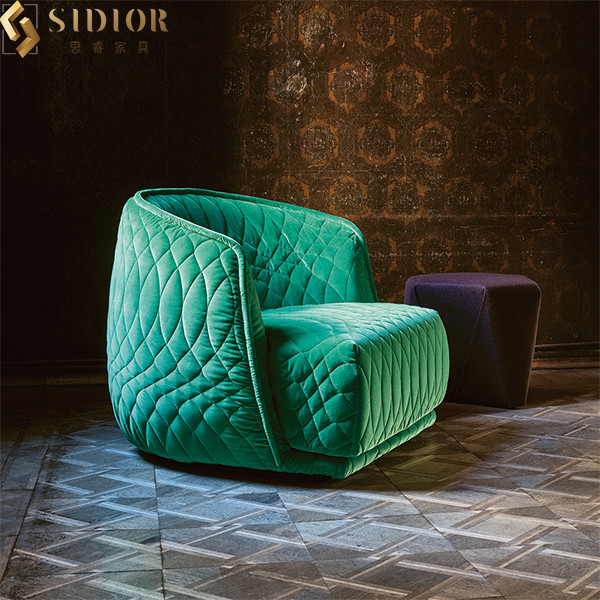 Hotel Leisure Modern Elegant Chair Fabric Upholstered Armchairs Pantone Color