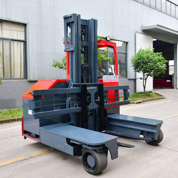 MAX 8m lifting height seated multi direction electric forklift 4-direction reach truck for narrow aisle