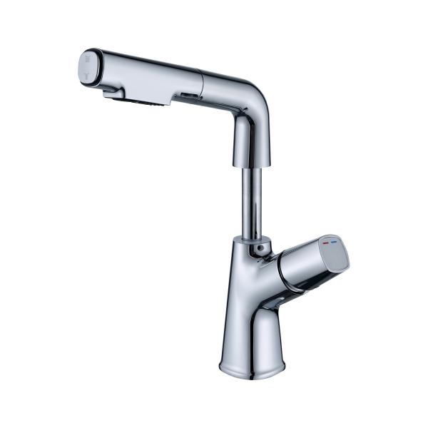 Modern Bathroom Faucet Basin Surface Angel Lift Pull Out Type