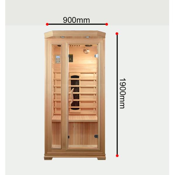 Ceramic Heater Hemlock Home Sauna Room Wood Color Computer Control Panel