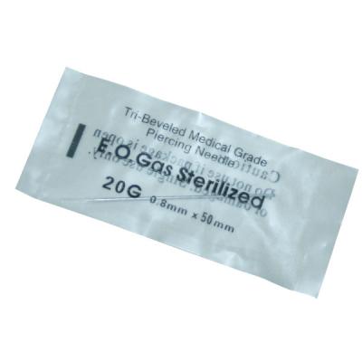 100pcs/box 316L Surgical Stainless Steel Sterilized Body Piercing Needle 8G