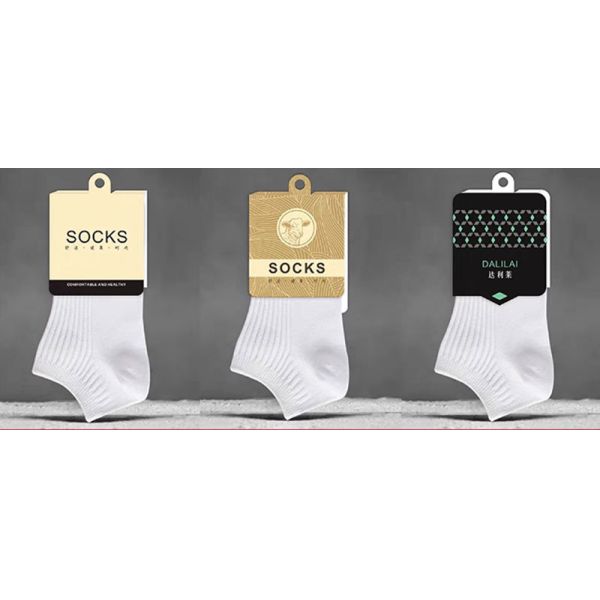 ODM Cardboard Clothing Tag Label Sock Wrap Labels Packaging 5x9