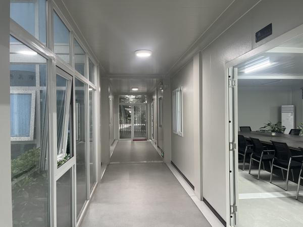 Espaço de caixa Escritório portátil modular personalizado com parede de vidro para o canteiro de obras e área de mineração