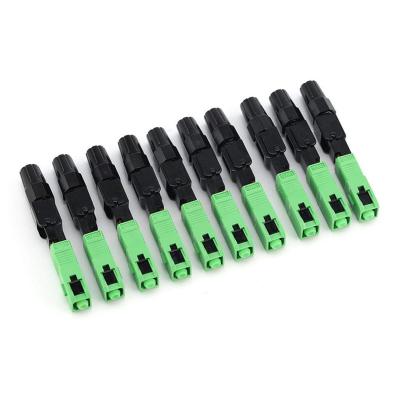 Singlemode Fiber Optic 3.0mm FTTH Products SC APC Fast Connector 60mm