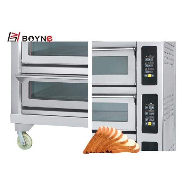 380V Microcomputer Control Commercial Stainless Steel Two Deck Six Trays Bakery Oven