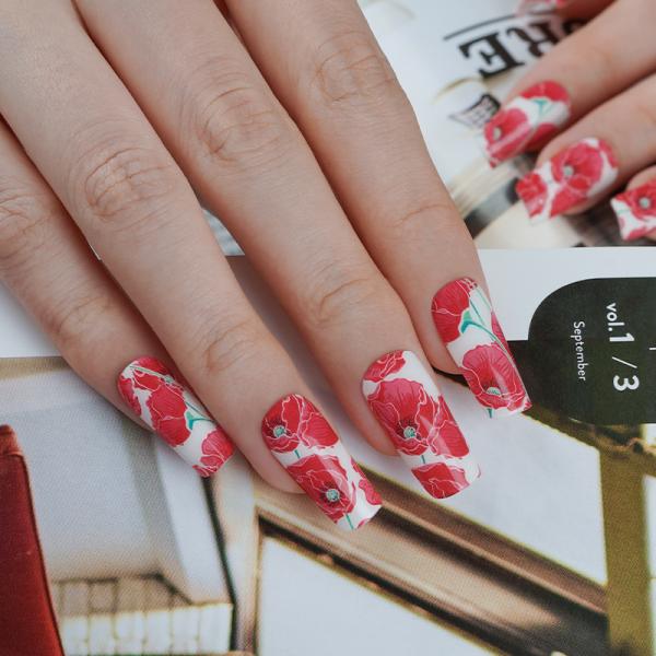 Factory supply waterproof art nail wraps Semi-cured Gel Nail polish Sticker