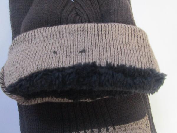 MENS acrylic hat&scarf--Jacquard winter set--soft plush lining--Winter or outdoor use