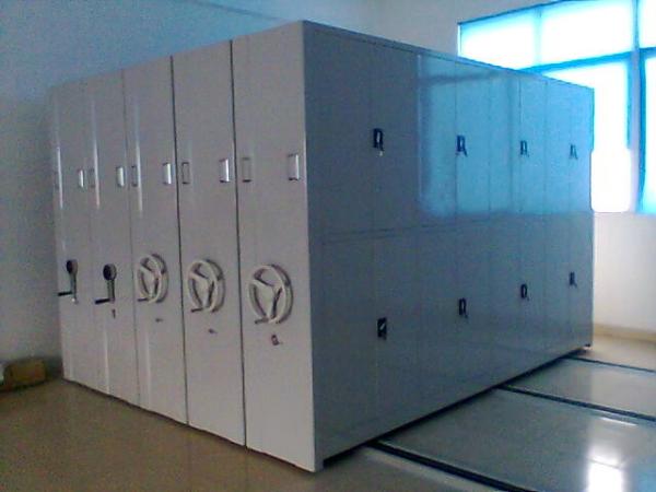 Armários de armazenamento de alta densidade de aço, sistemas móveis de estantes de armazenamento