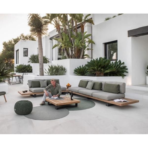 High End Nordic Garden Rust-proof Teak Sofa Set For Outdoor Villa Resort Furniture