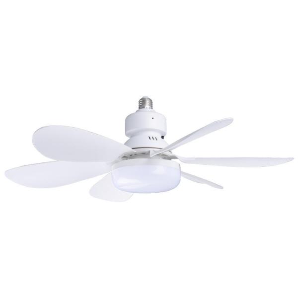 Lumière de ventilateur à LED moderne E27 télécommande 3 couleurs modifiables Vitesse du vent forte 52CM 32W AC85-265V