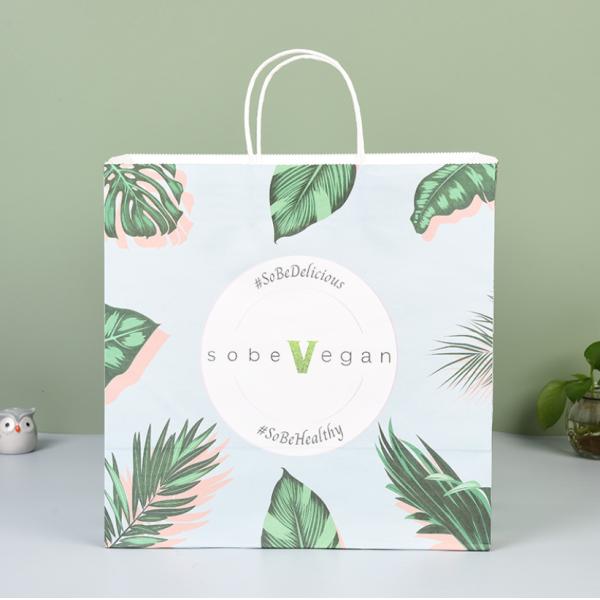 Durable Eco Friendly Paper Bags With Handles Strong Bearing