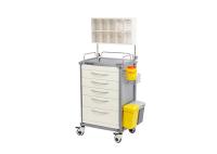 Chariots médicaux de luxe à médicament, chariot réglable de soins