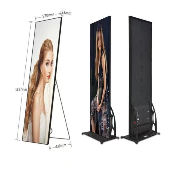 P2.5mm IPoster Indoor Led Display, Bracket Standing, 3840Hz & WIFI Control & Wheel Base