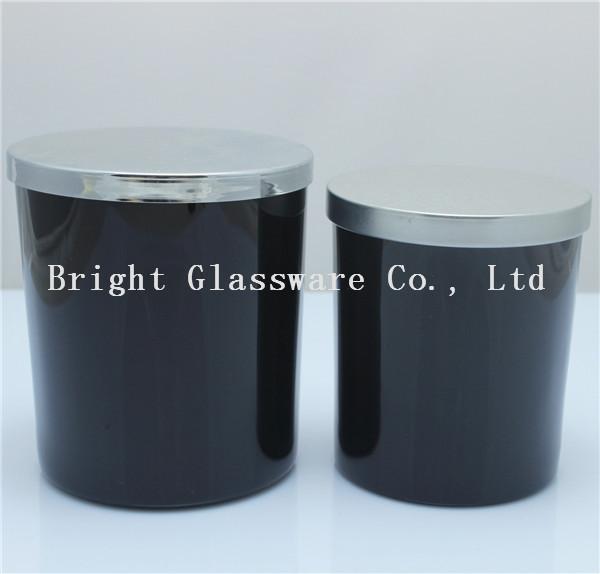 black candle holder with silver lid for wholesale