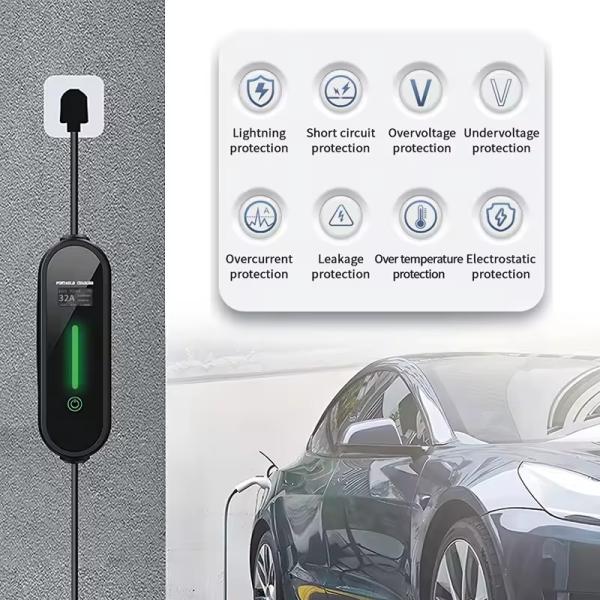 Chargeur de voiture électrique 32A 7Kw avec câble 5m en option