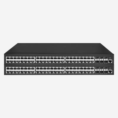 1 automóvel do gigabit RJ45 dos entalhes 48 do interruptor 6 10G SFP+ da camada 3 do console 10gb que detecta portos