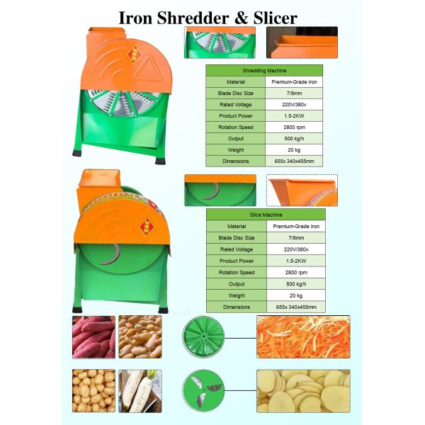 Compact Iron Shredder Processor Versatile Kitchen Vegetable Shredding Machine