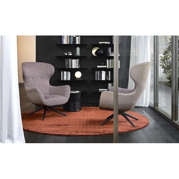 Designer Classic Furniture Fiberglass Lounge Chair Cloth Rotating Mad Joker Armchair