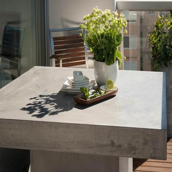 Conjunto de mesa de concreto GRC resistente à água para mobiliário externo de concreto de luxo durável