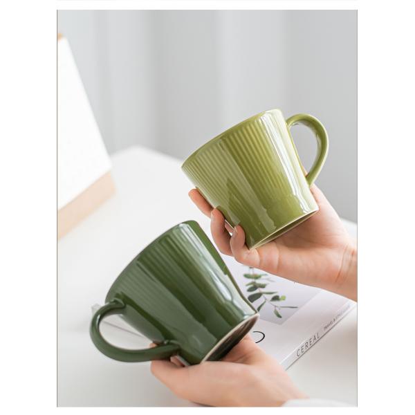 Set de tasses de café en céramique réutilisable 300 ml tasses de porcelaine nordique pour le thé et le cappuccino