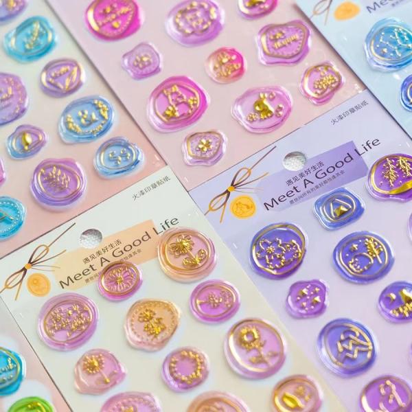 Фольга стикеров 3Д воска запечатывания изготовленного на заказ ЛОГОТИПА бренда прозрачная штемпелюя для пакуя украшает