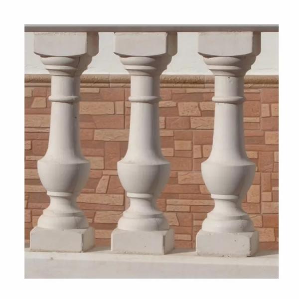 Custom 0.05mm Plastic Injection Molding Parts Simple Floor Mounted White Solid Wood Balustrade Interior Stair Baluster