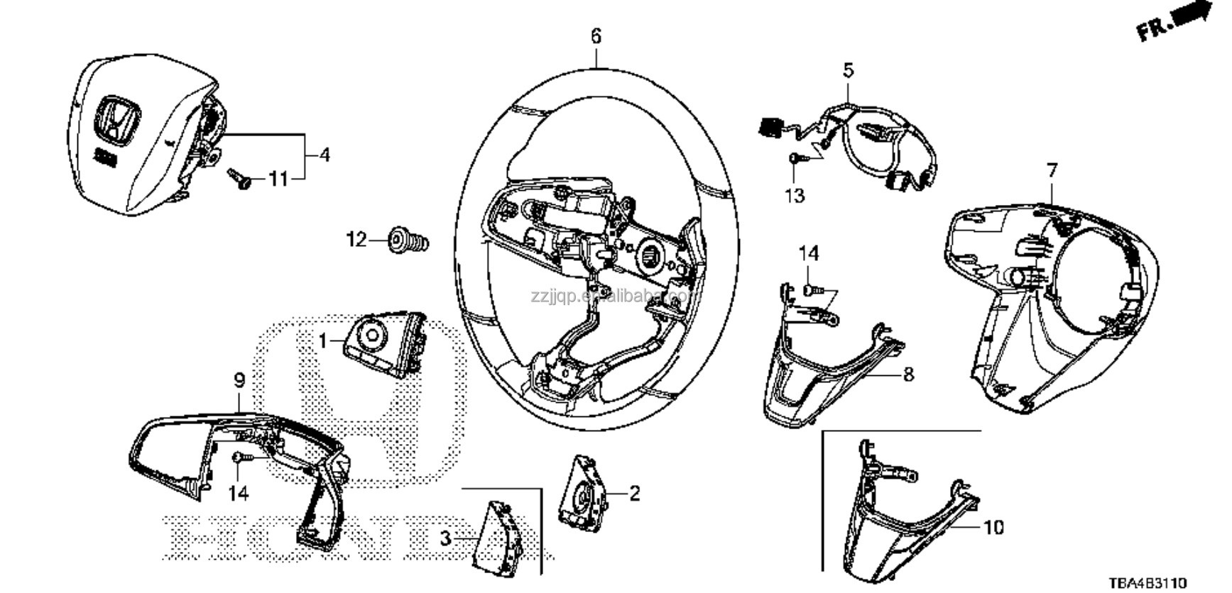 OE77810-TR6-A90ZA Suitable for Honda Civic Main Driving Central Control Parts 2013-15