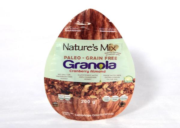 Round Shaped Pouch Mylar Food Packaging Bag Special Shape Plastic Material Eco Friendly