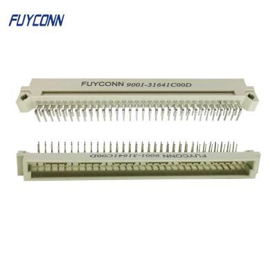 64Pin conector do Euro da tomada masculina do PWB do ângulo direito das fileiras do conector 2 do RUÍDO 41612